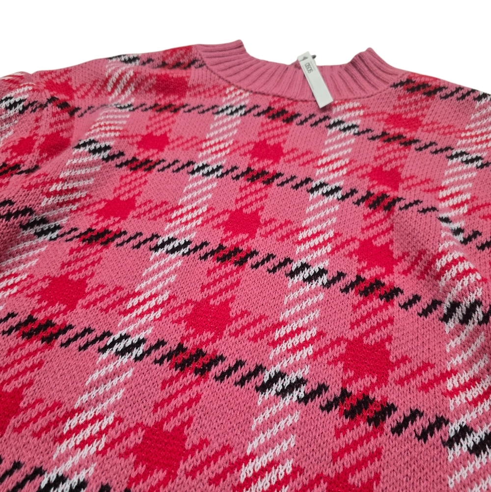 ASOS Chunky Sweater In Check/Plaid Pattern - Picture 6 of 8